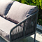 "Канны" диван плетеный из роупа (веревки) трехместный, цвет темно-серый